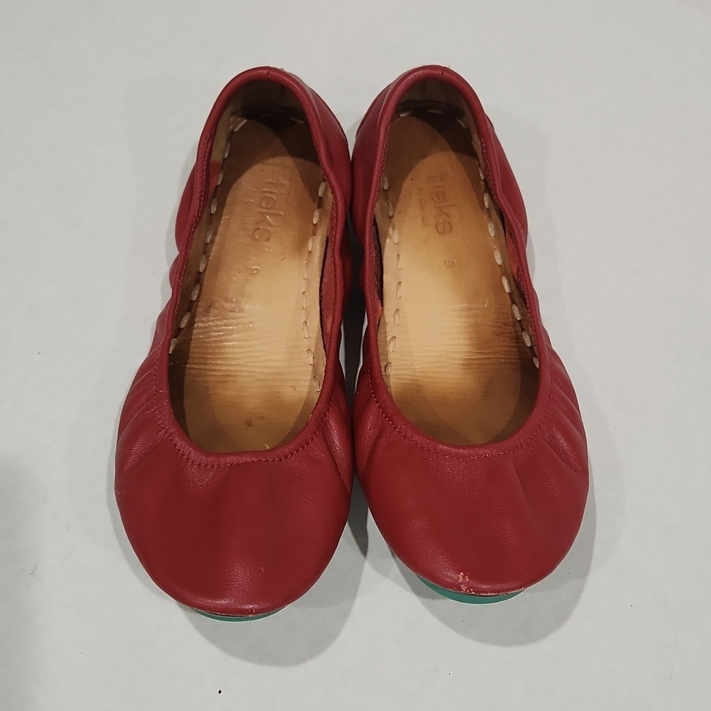 Tieks by Gavrieli California Red Leather Ballet Flats Size 9